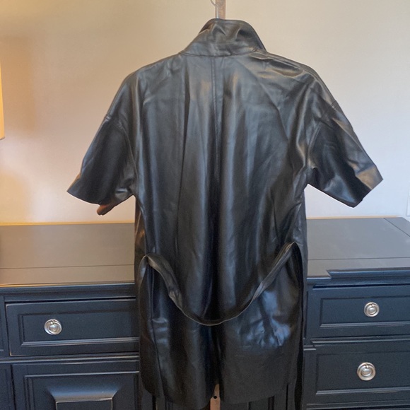 Zara Pleather Shirt Dress - Picture 7 of 7